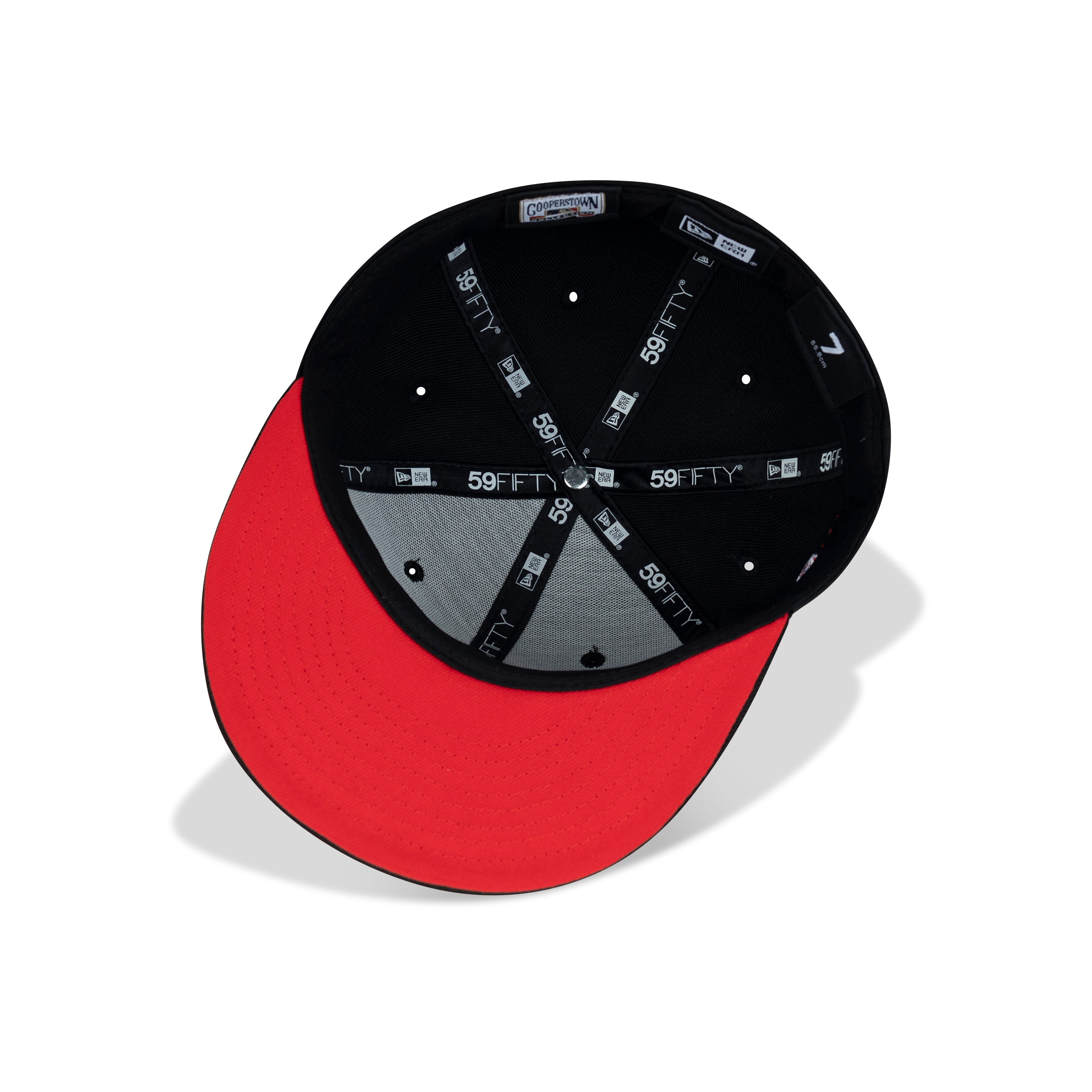 New Era Chicago White Sox Fitted Red Bottom "Black Metallic Red" (2005 World Series Champions Embroidery)