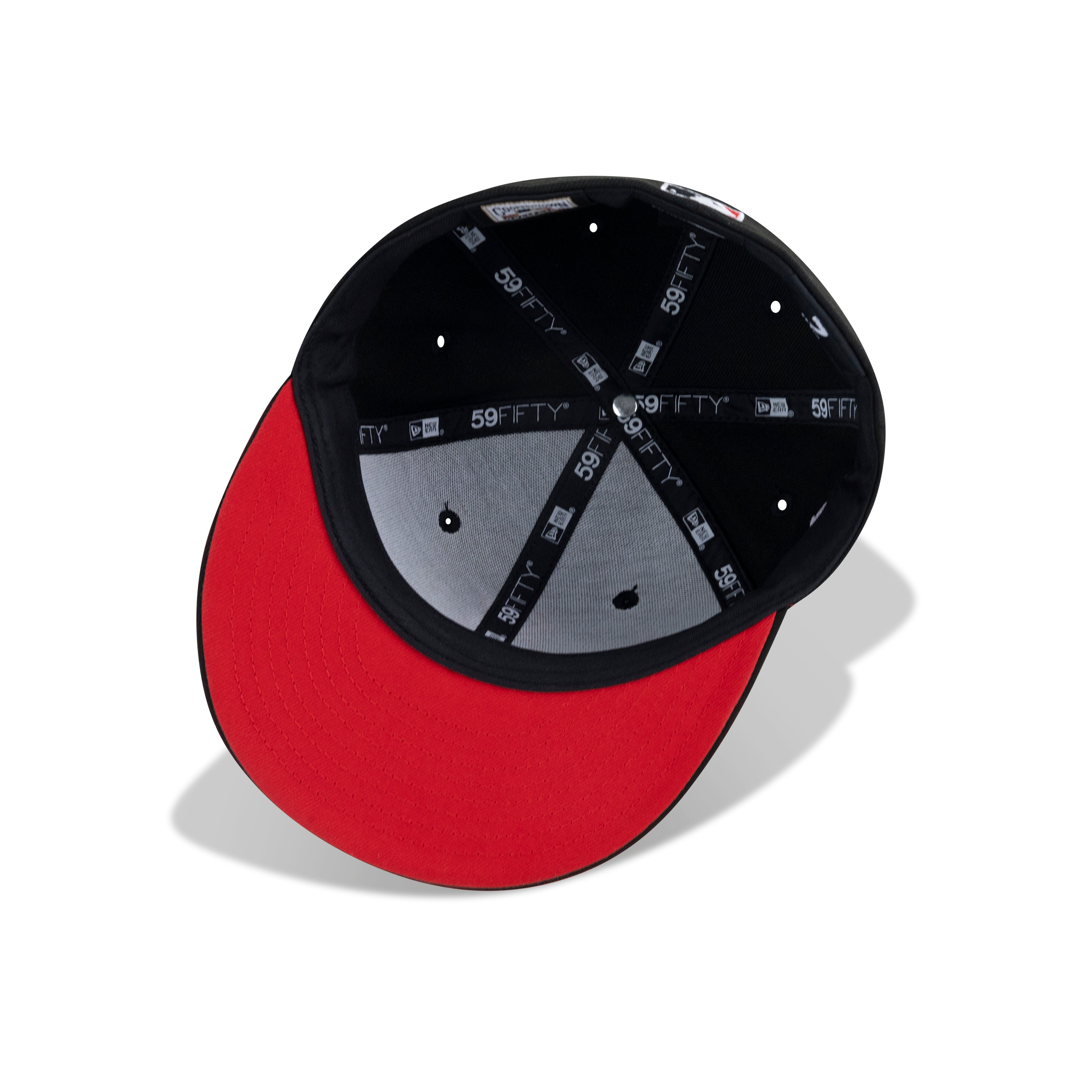 New Era Chicago White Sox Fitted Front Door Red Bottom "Black Front Door Red White" (2005 World Series Champions Embroidery)