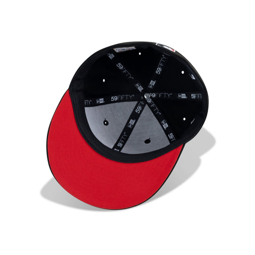 New Era Chicago White Sox Fitted Front Door Red Bottom "Black Front Door Red White" (2005 World Series Champions Embroidery)