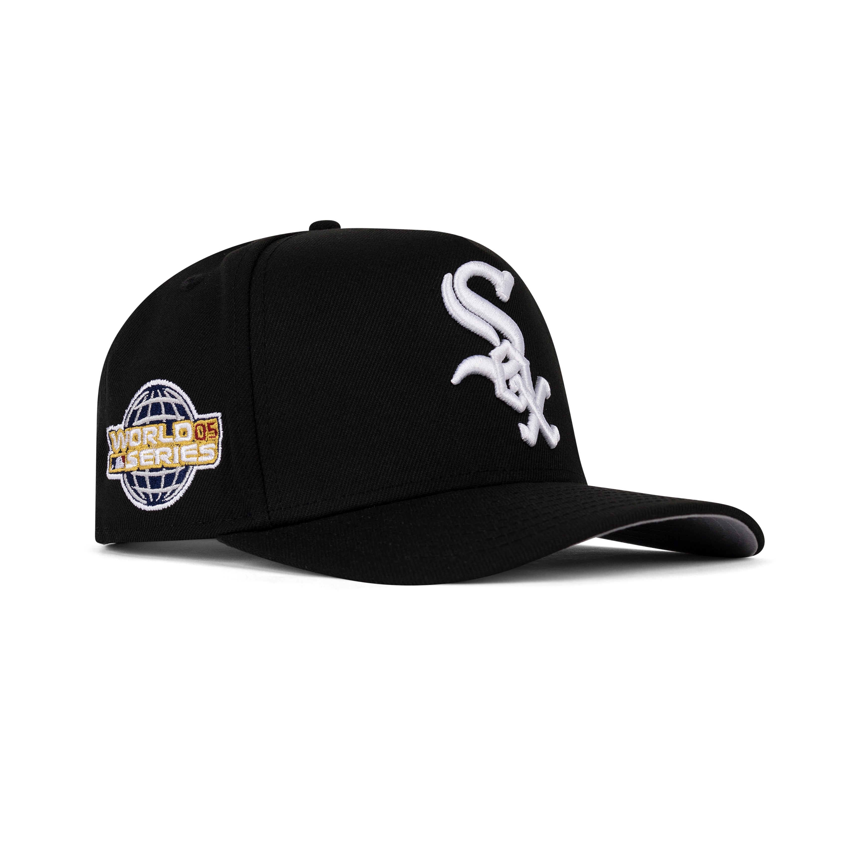 New Era Chicago White Sox A-Frame Snapback Grey Bottom "Black White" (2005 World Series Embroidery)