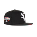 New Era Chicago White Sox Fitted Red Bottom "Black White" (2005 World Series Champions Embroidery)