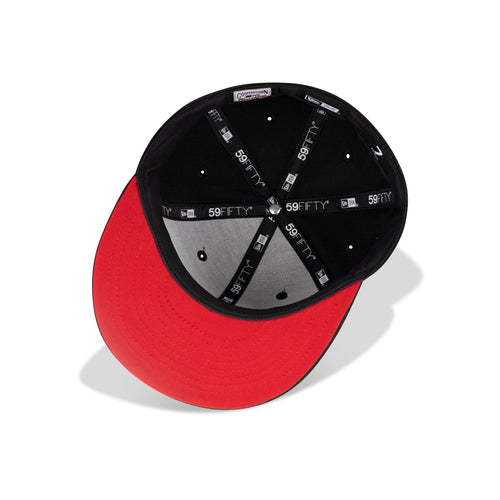 New Era Chicago White Sox Fitted Red Bottom "Black White" (2005 World Series Champions Embroidery)