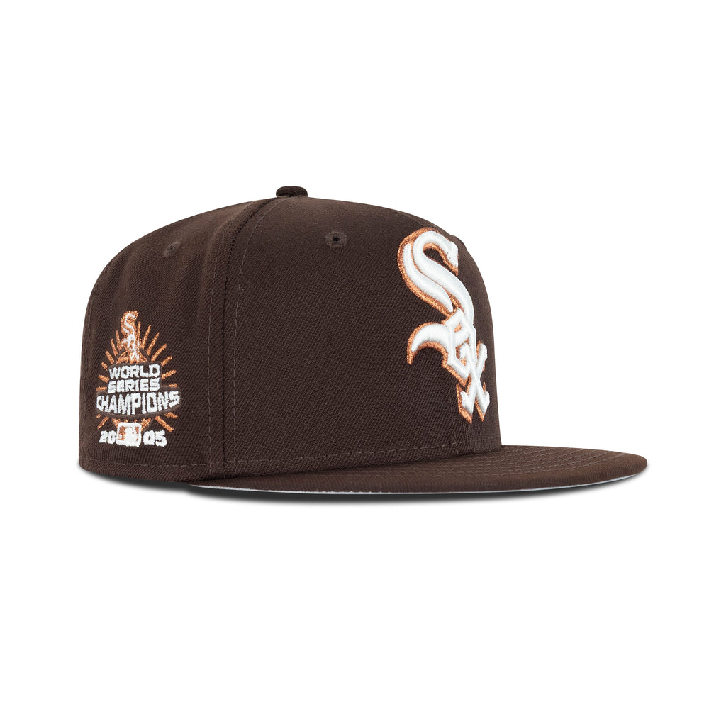 New Era Chicago White Sox Fitted Grey Bottom "Dark Brown White Copper" (2005 World Series Champions Embroidery)