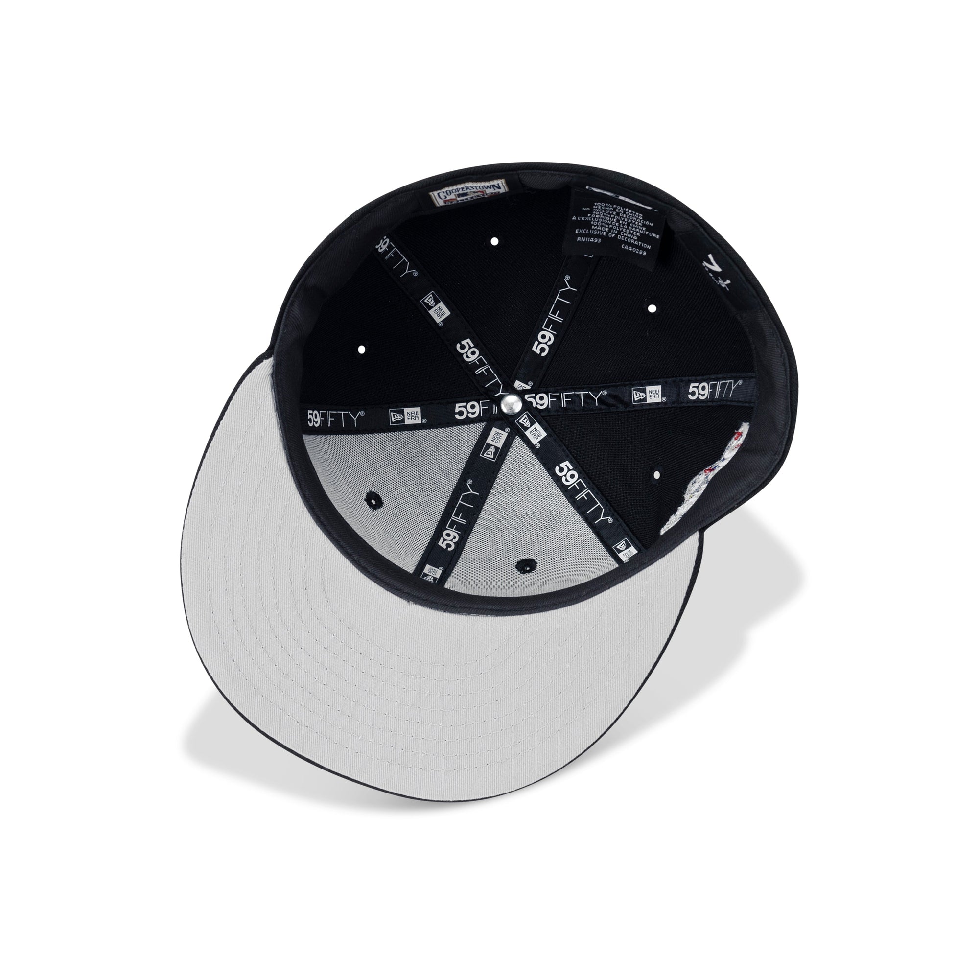 New Era New York Yankees Fitted Grey Bottom "Black White" (1999 World Series Embroidery)