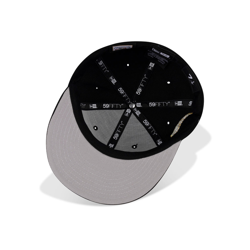 New Era New York Mets Fitted Grey Bottom "Black Black" (50th Anniversary Embroidery)