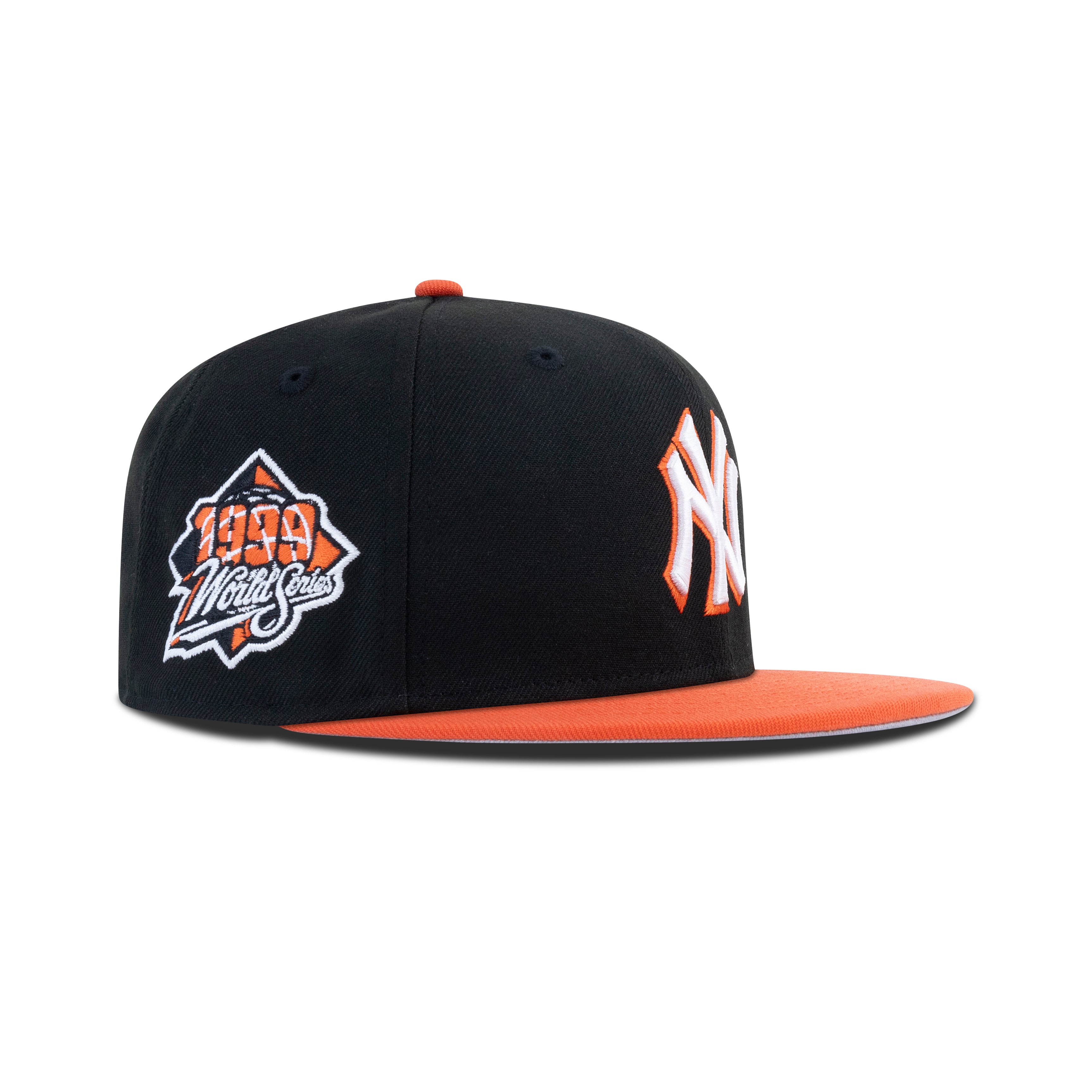 New Era New York Yankees Fitted Gray Bottom "Black Orange White" (1999 World Series Embroidery)