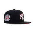 New Era New York Yankees Fitted Front Door Red Bottom "Black Front Door Red White" (2000 World Series Champions Embroidery)