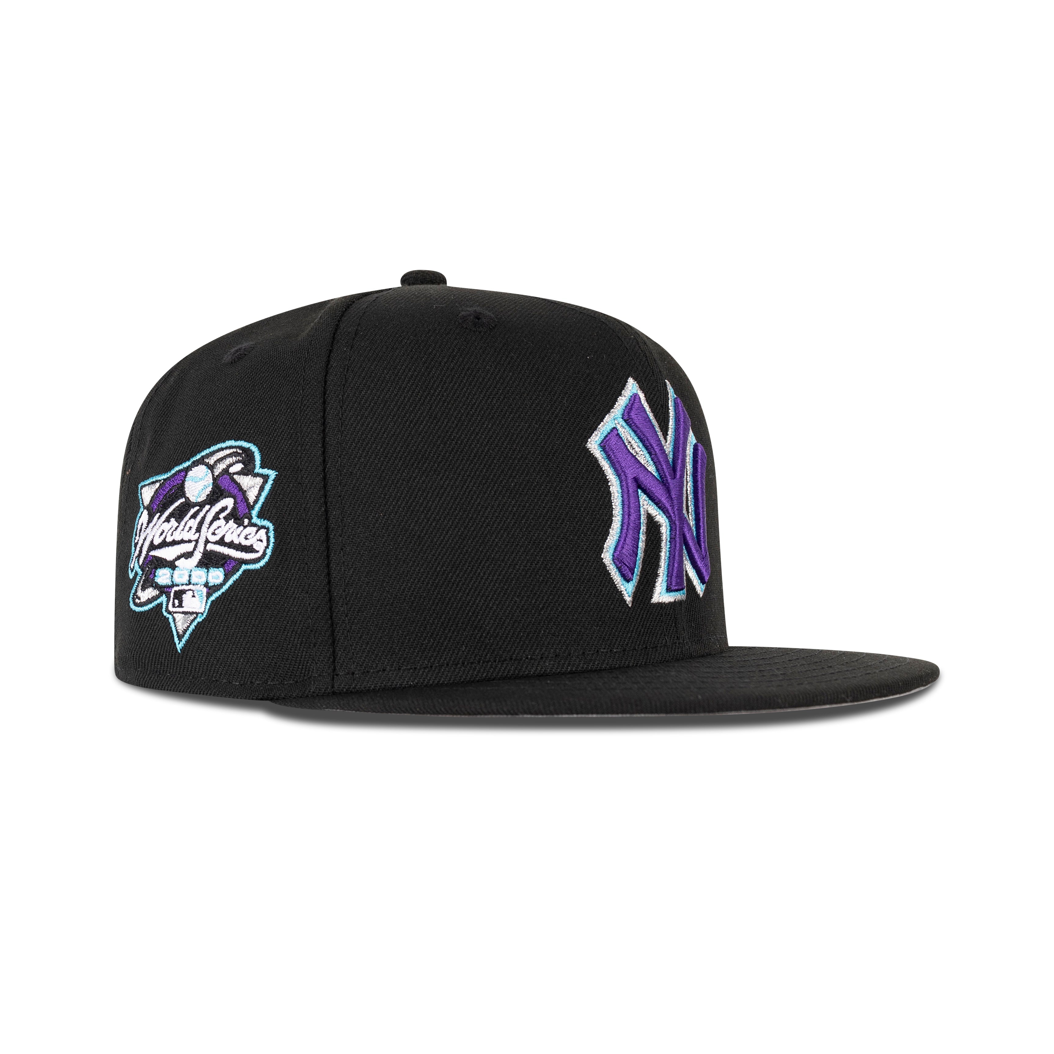 New Era New York Yankees Fitted Grey Bottom "Black Vice Blue Purple" (2000 World Series Embroidery)
