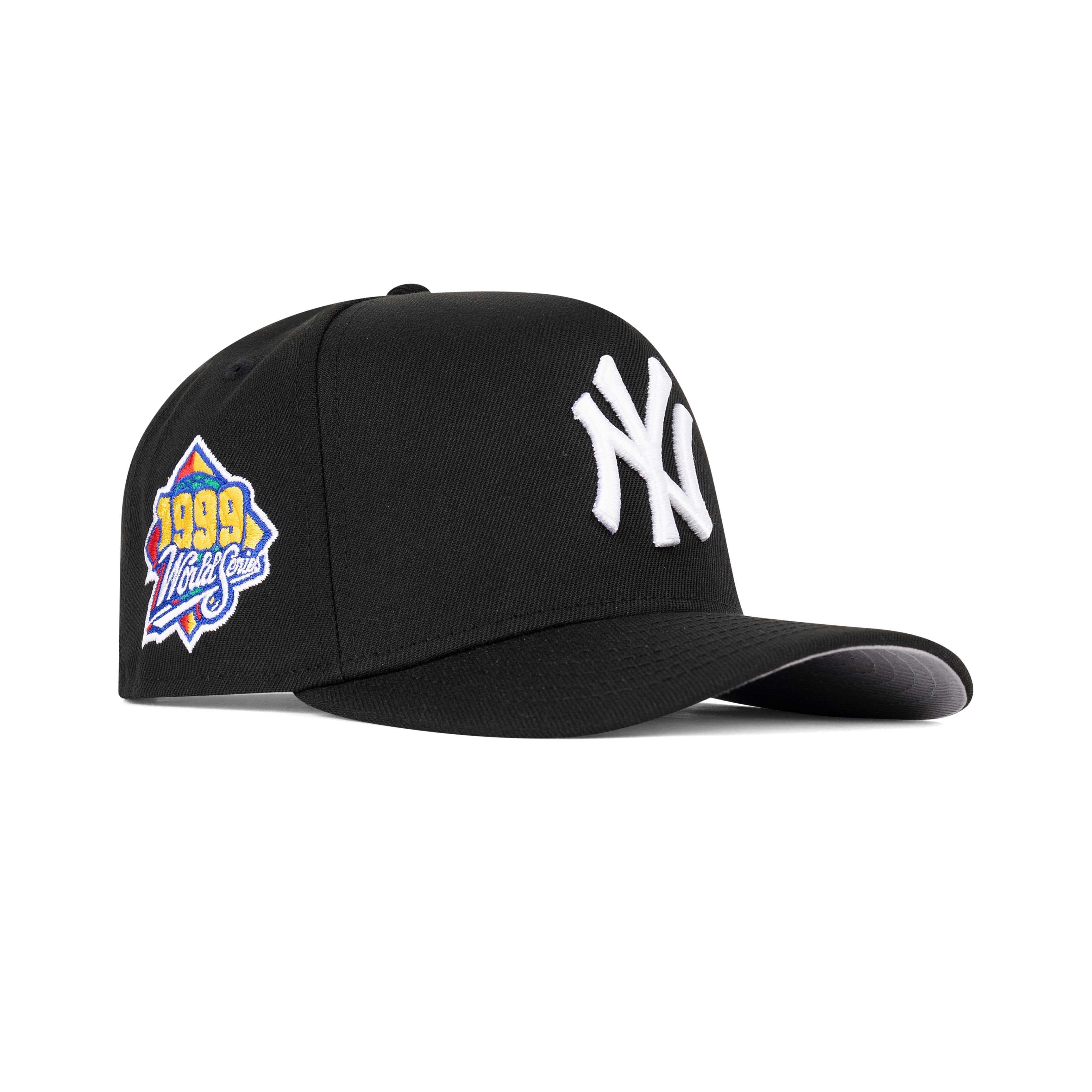 New Era New York Yankees A-Frame Snapback Grey Bottom "Black White" (1999 World Series Embroidery)