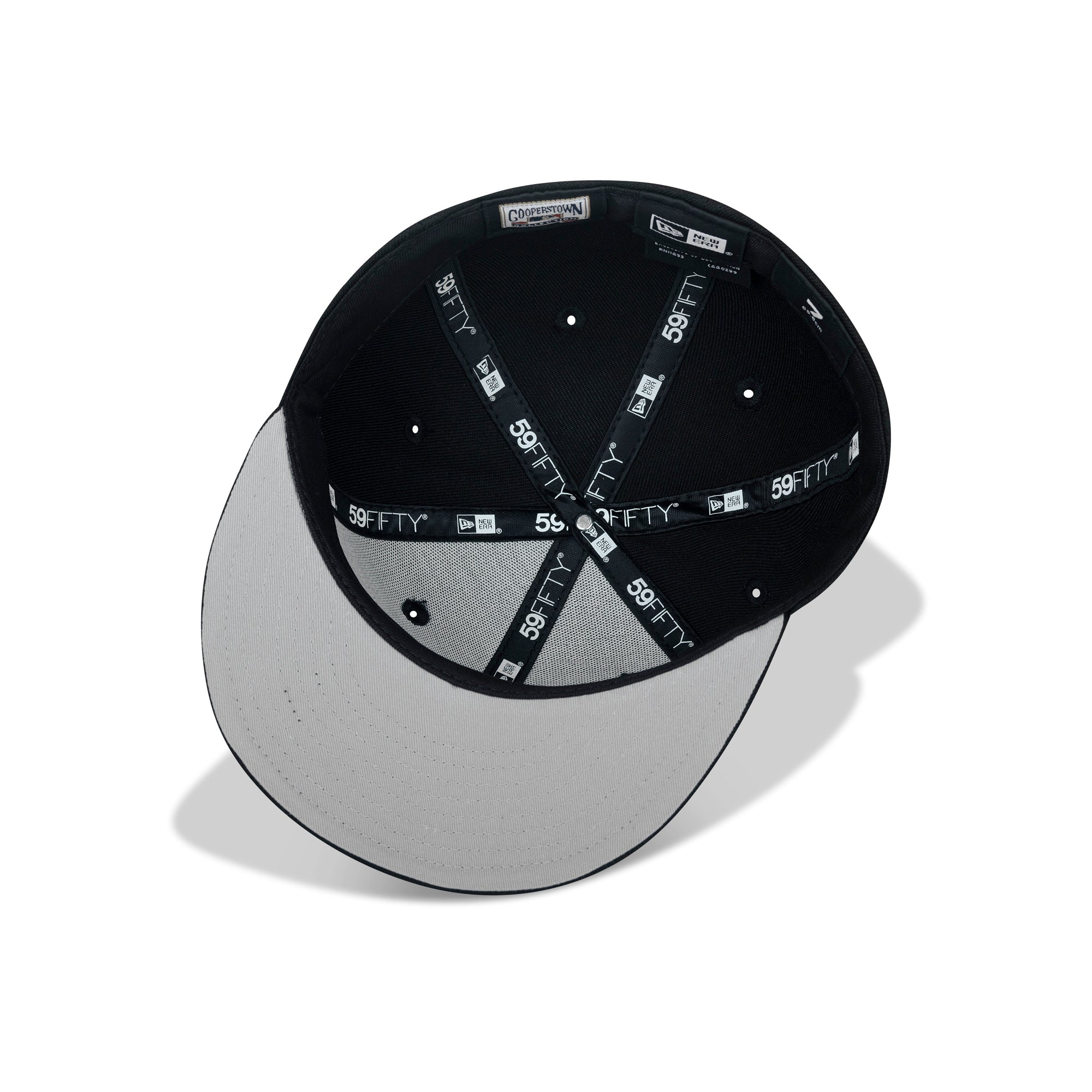 New Era New York Yankees Fitted Grey Bottom "Black White" (2000 Subway Series Embroidery)