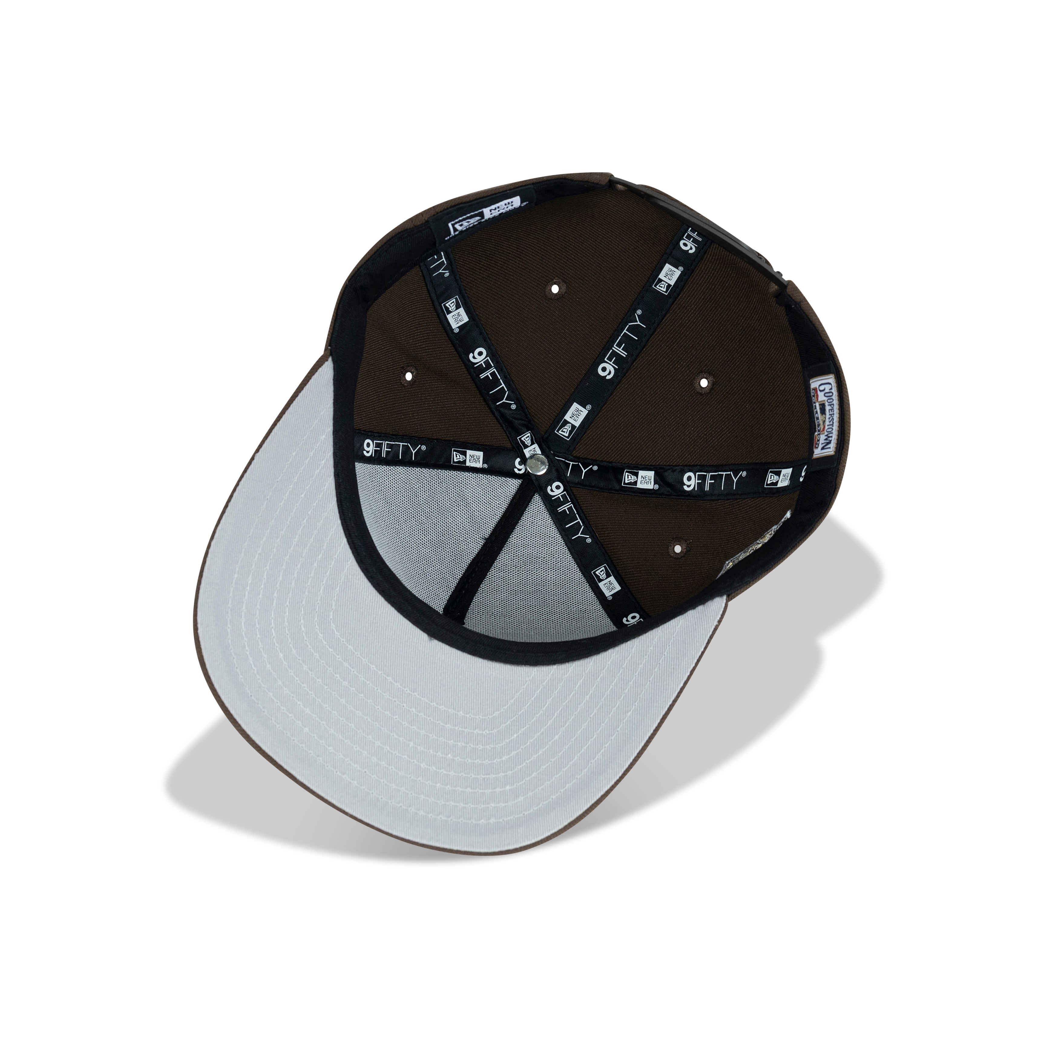 New Era New York Yankees A-Frame Snapback Grey Bottom "Brown White" (1999 World Series Embroidery)