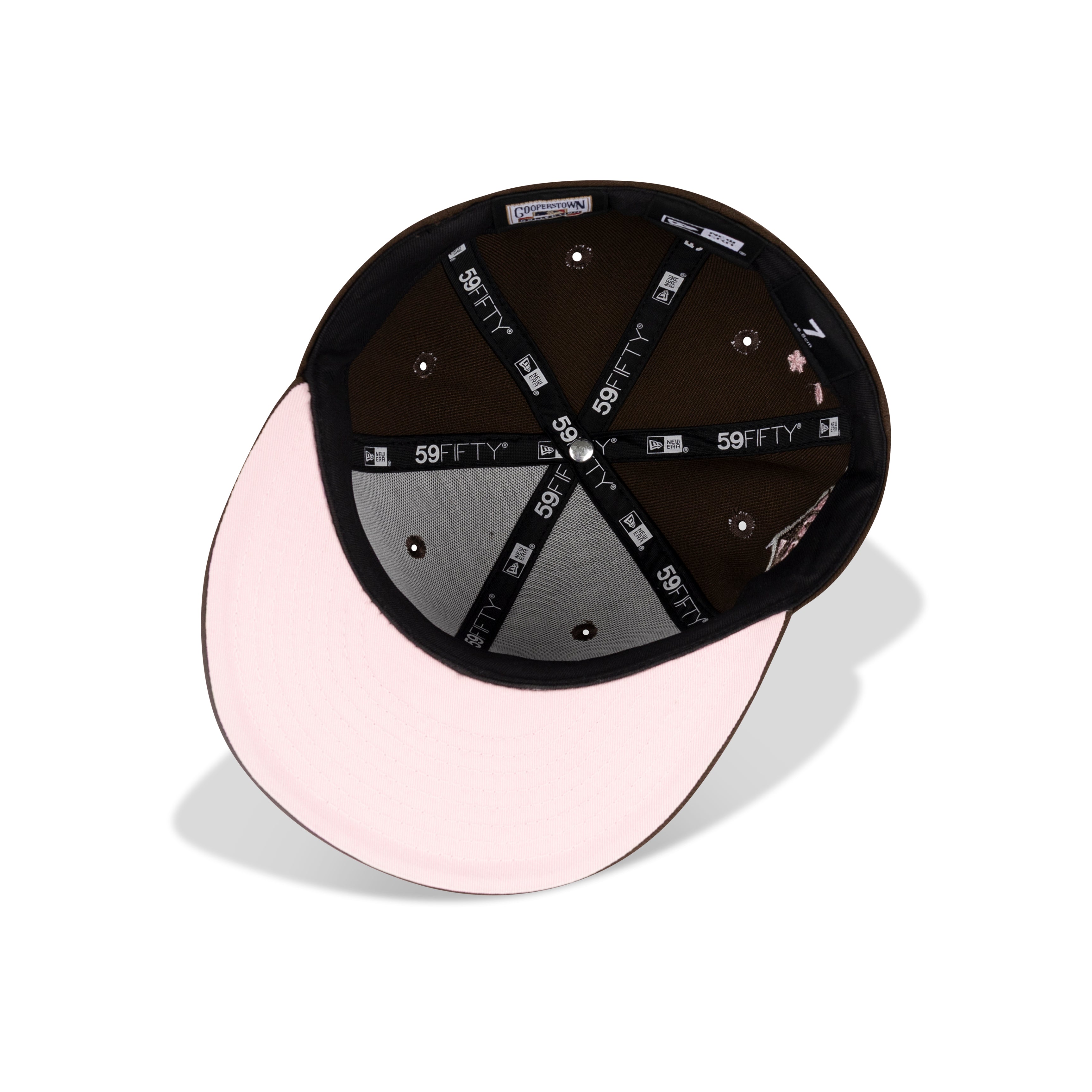 New Era New York Yankees Fitted Pink Bottom "Brown White Pink" (1999 World Series Embroidery)