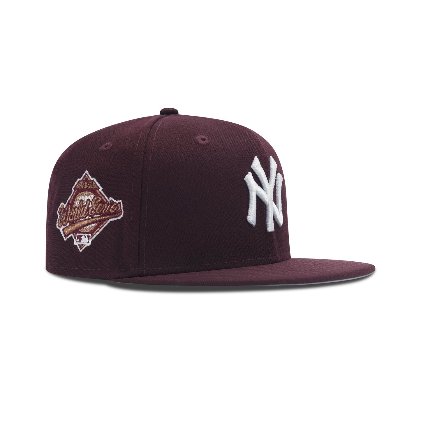 New Era New York Yankees Fitted Grey Bottom "Burgundy White" (1996 World Series Embroidery)