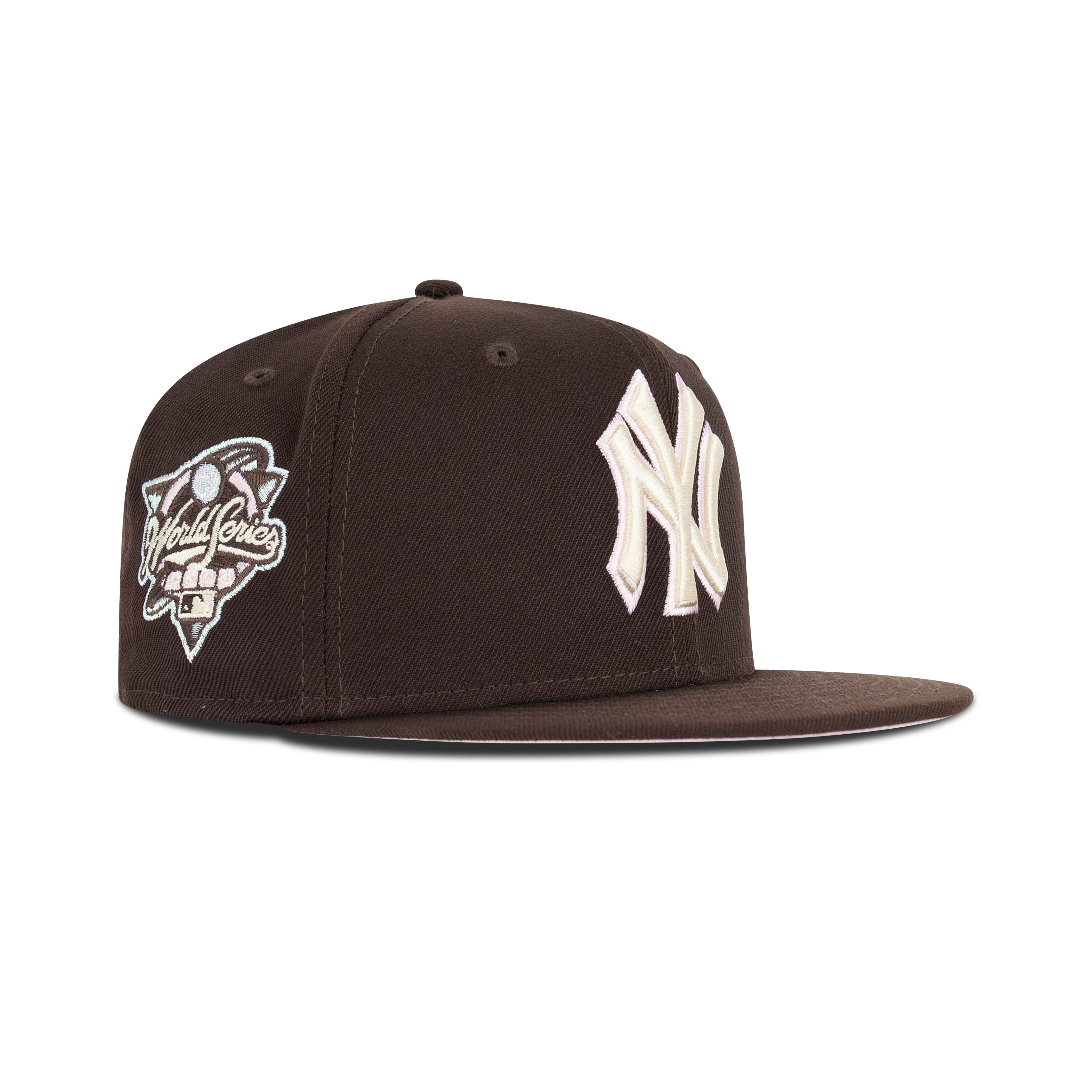 New Era New York Yankees Fitted Pink Bottom "Dark Brown Pink" (2000 World Series Embroidery)
