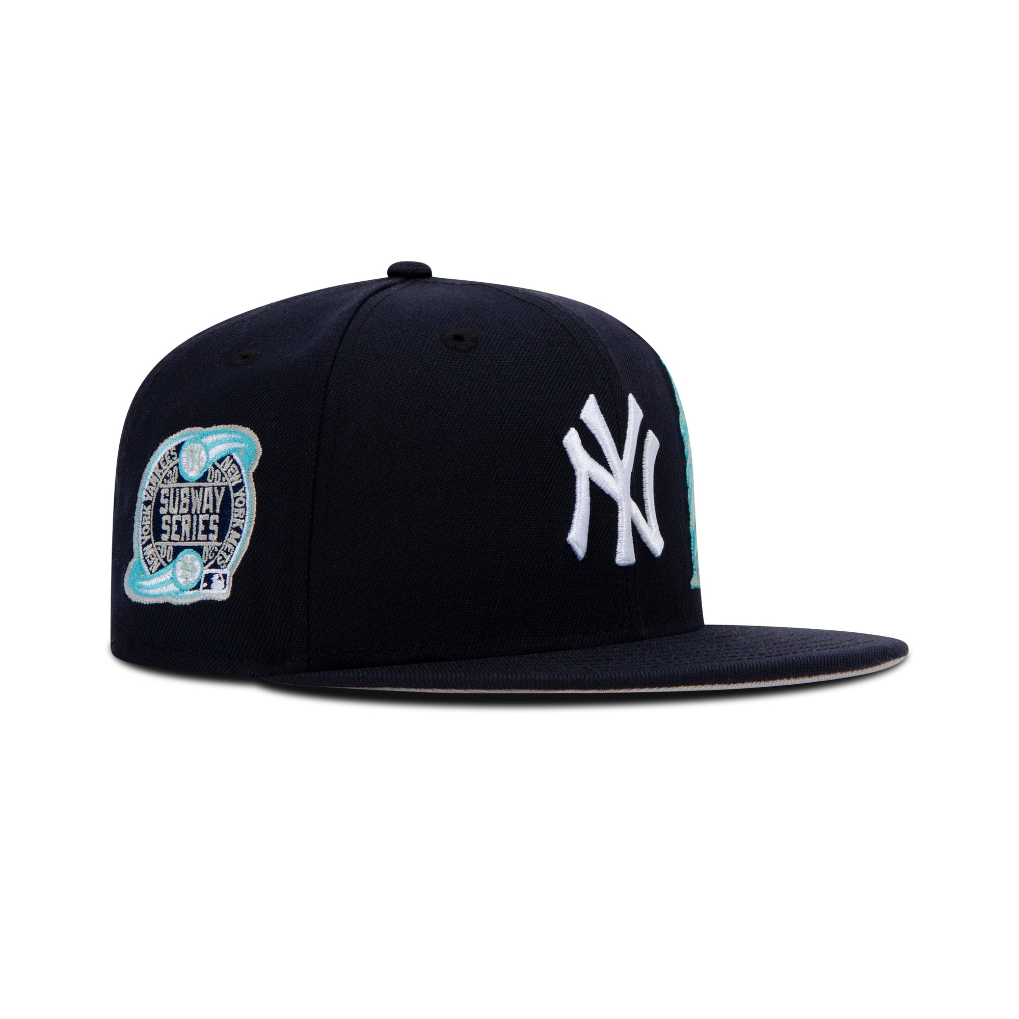 New Era New York Yankees Fitted Grey Bottom "Navy White" (Statue of Liberty 2000 Subway Series Embroidery)
