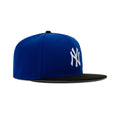 New Era New York Yankees Fitted Grey Bottom "Royal Black White" (Statue of Liberty Embroidery)