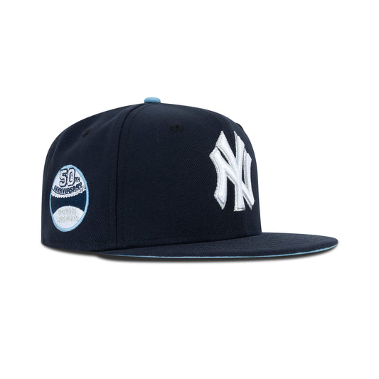 New Era New York Yankees Fitted Sky Bottom "Navy White Silver" (50th Anniversary Embroidery)