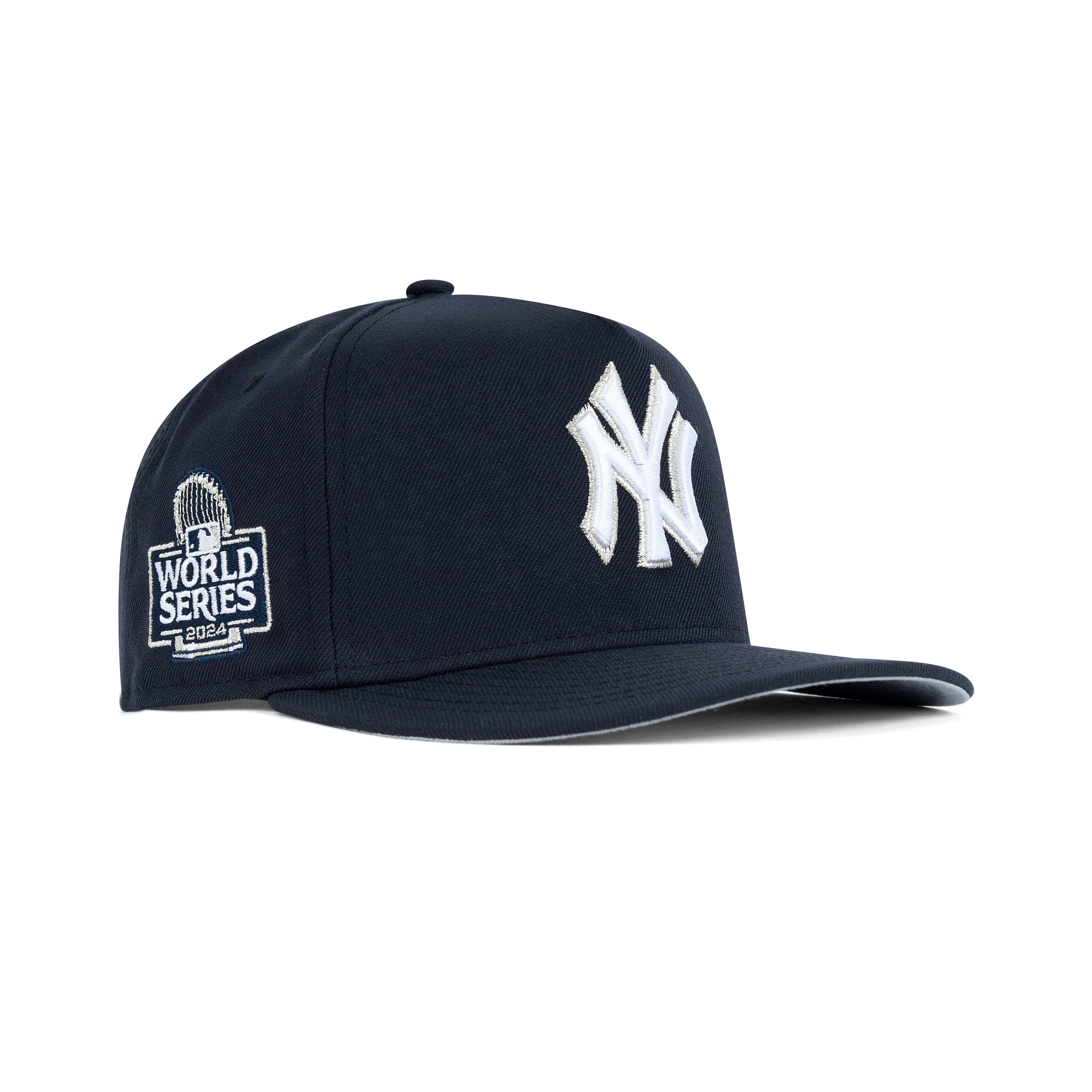 New Era New York Yankees A-Frame Snapback Grey Bottom "Navy White Silver" (2024 World Series Embroidery)