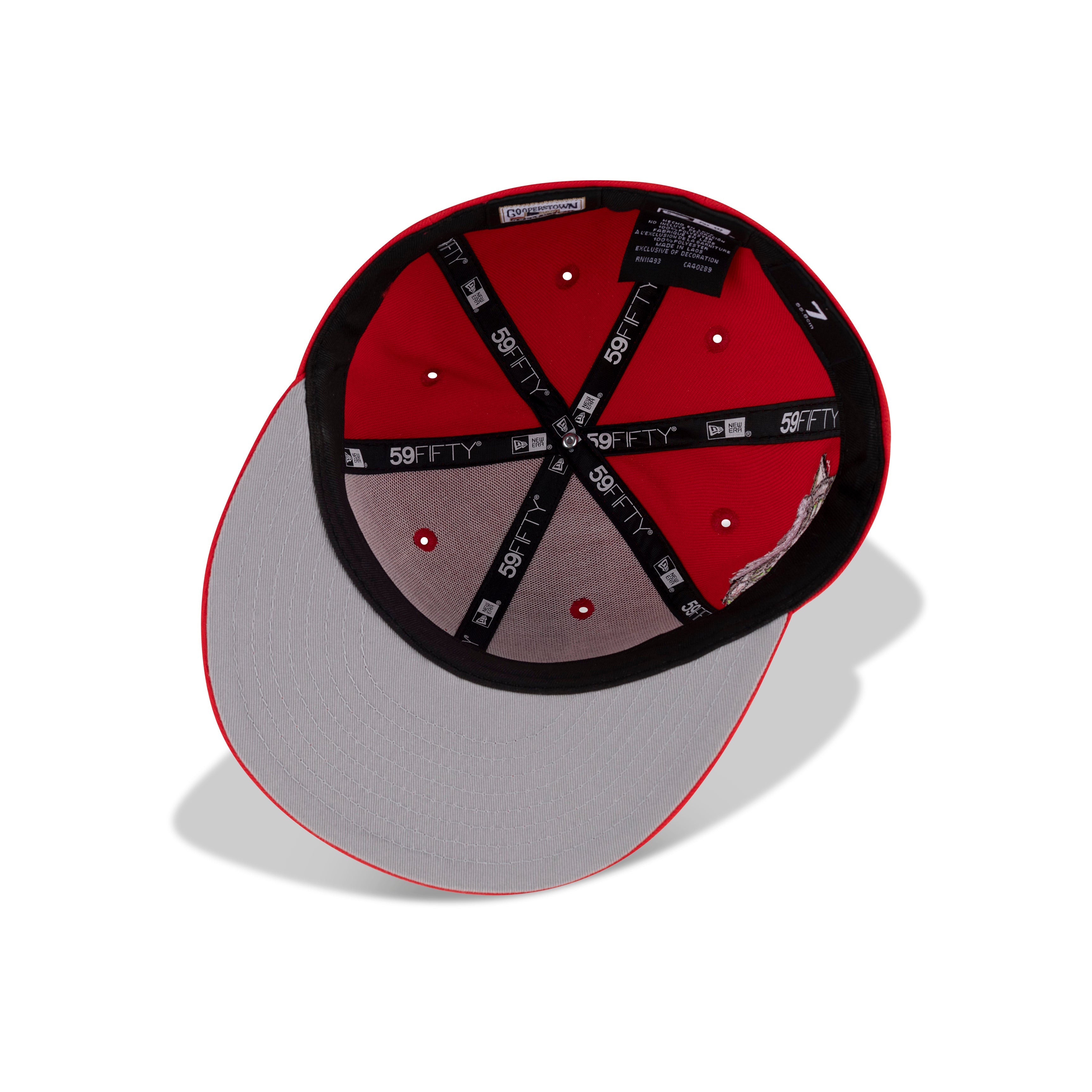 New Era New York Yankees Fitted Grey Bottom "Front Door Red Black White" (2000 World Series Embroidery)