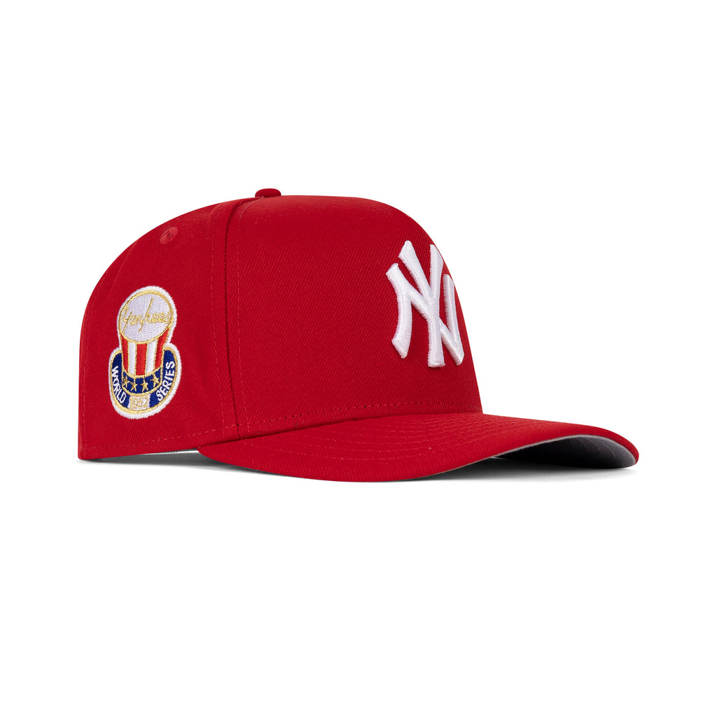 New Era New York Yankees A-Frame Snapback Grey Bottom "Scarlet Red White" (1952 World Series Embroidery)
