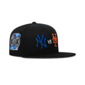 New Era NYY Vs. NYM Fitted Grey Bottom "Black Royal Orange" (2000 Subway Series Embroidery)