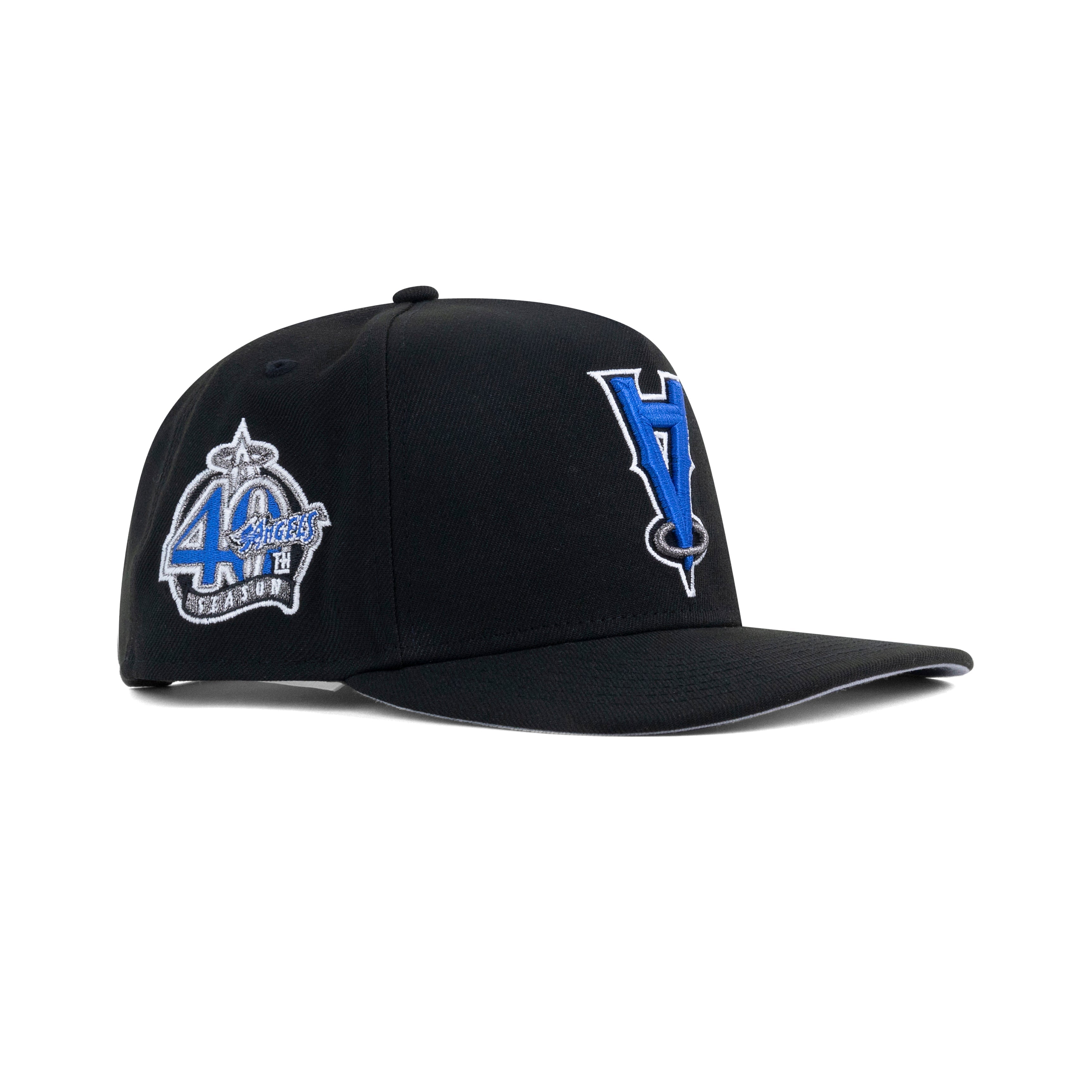 New Era Upside Down Anaheim Angels Snapback Grey Bottom Black Sapphire Metallic Pewter - Photo 1