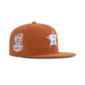 New Era Houston Astros Fitted Grey Bottom Rust Orange Ultra Blue Metallic Copper - Photo 1
