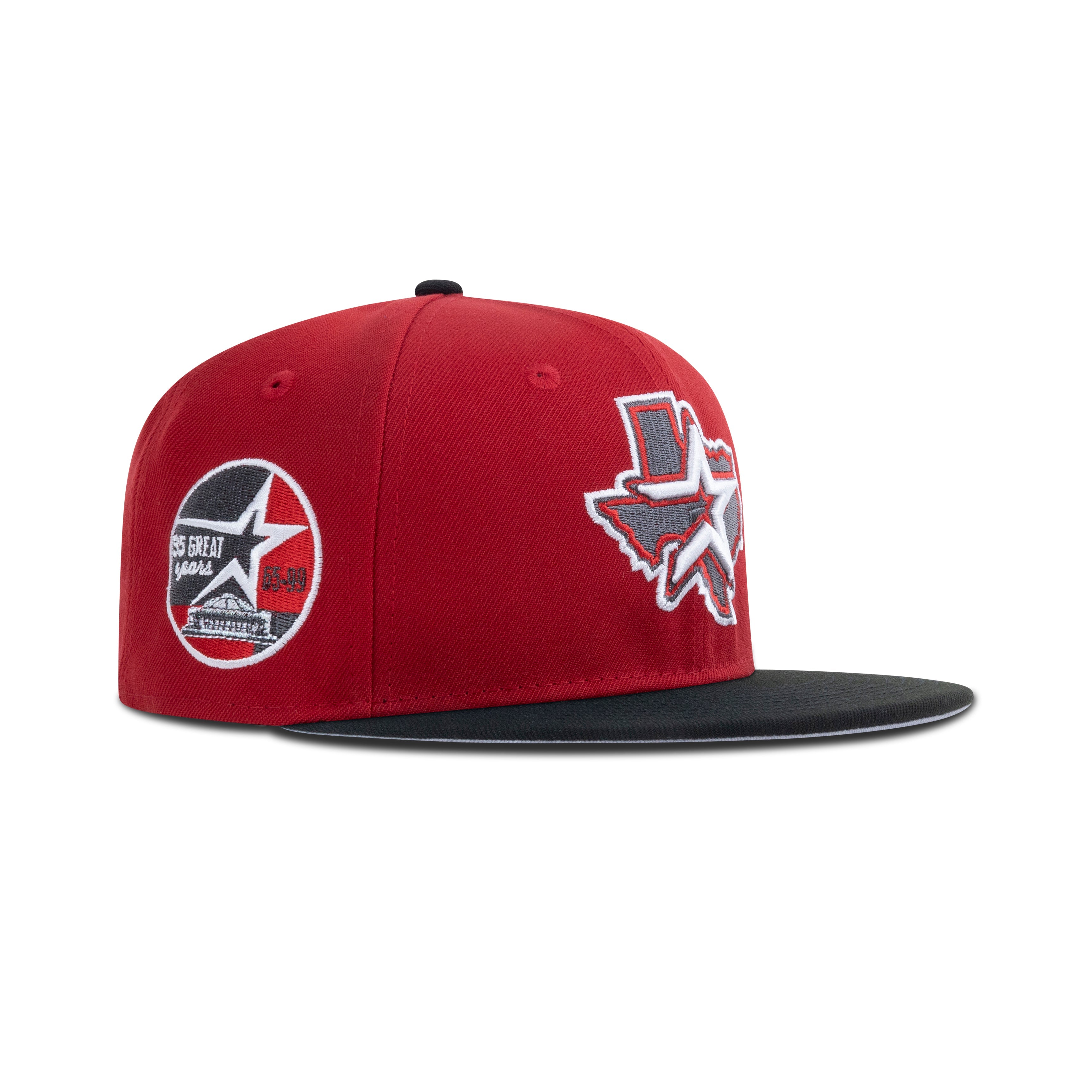 New Era Houston Astros Fitted Scarlet Black - Photo 1