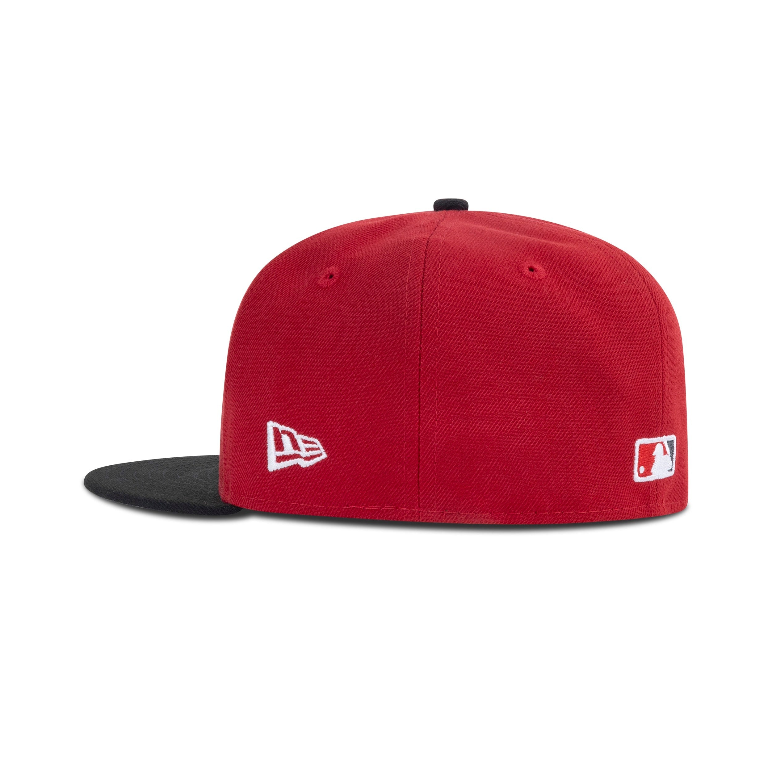 New Era Atlanta Braves Fitted Grey Bottom Scarlet Black White - Photo 2