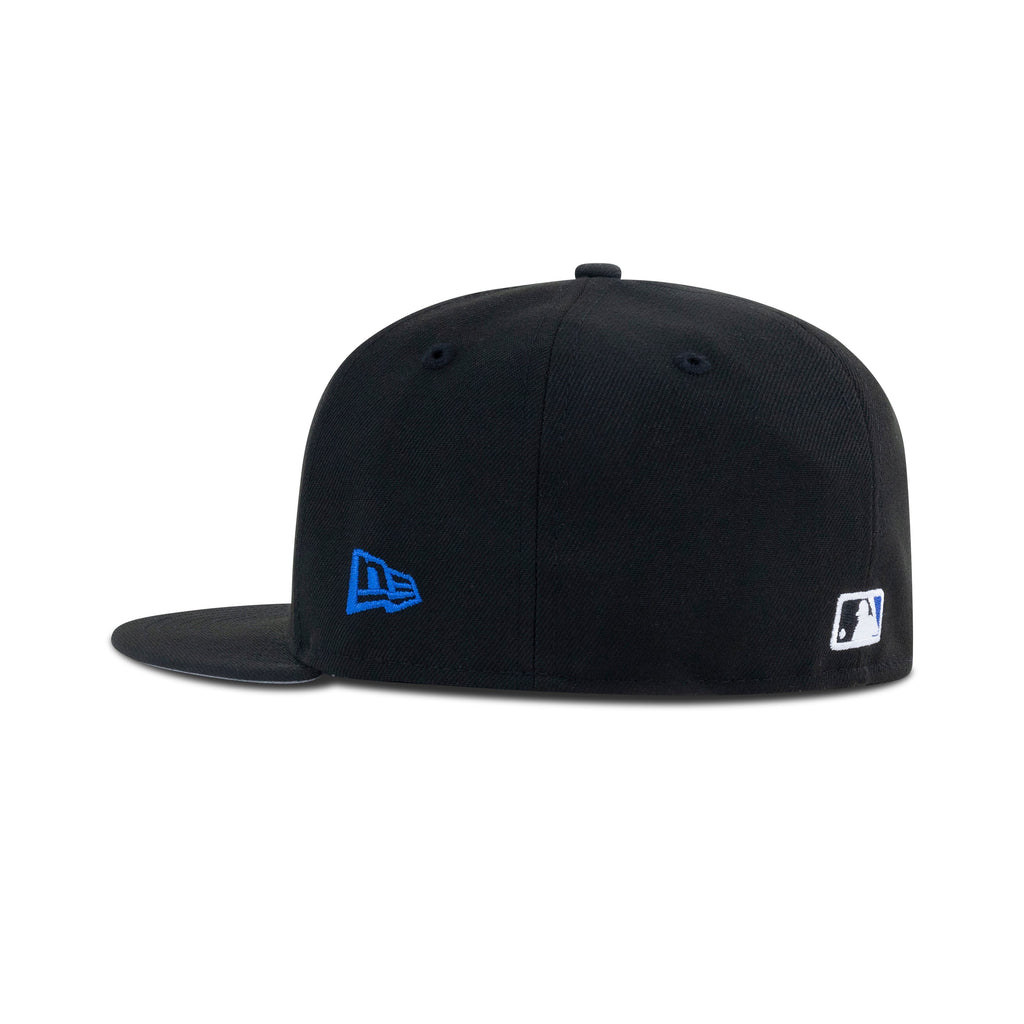 New Era Los Angeles Dodgers Fitted Grey Bottom Black Sapphire Metallic Pewter Back To Back - Photo 2