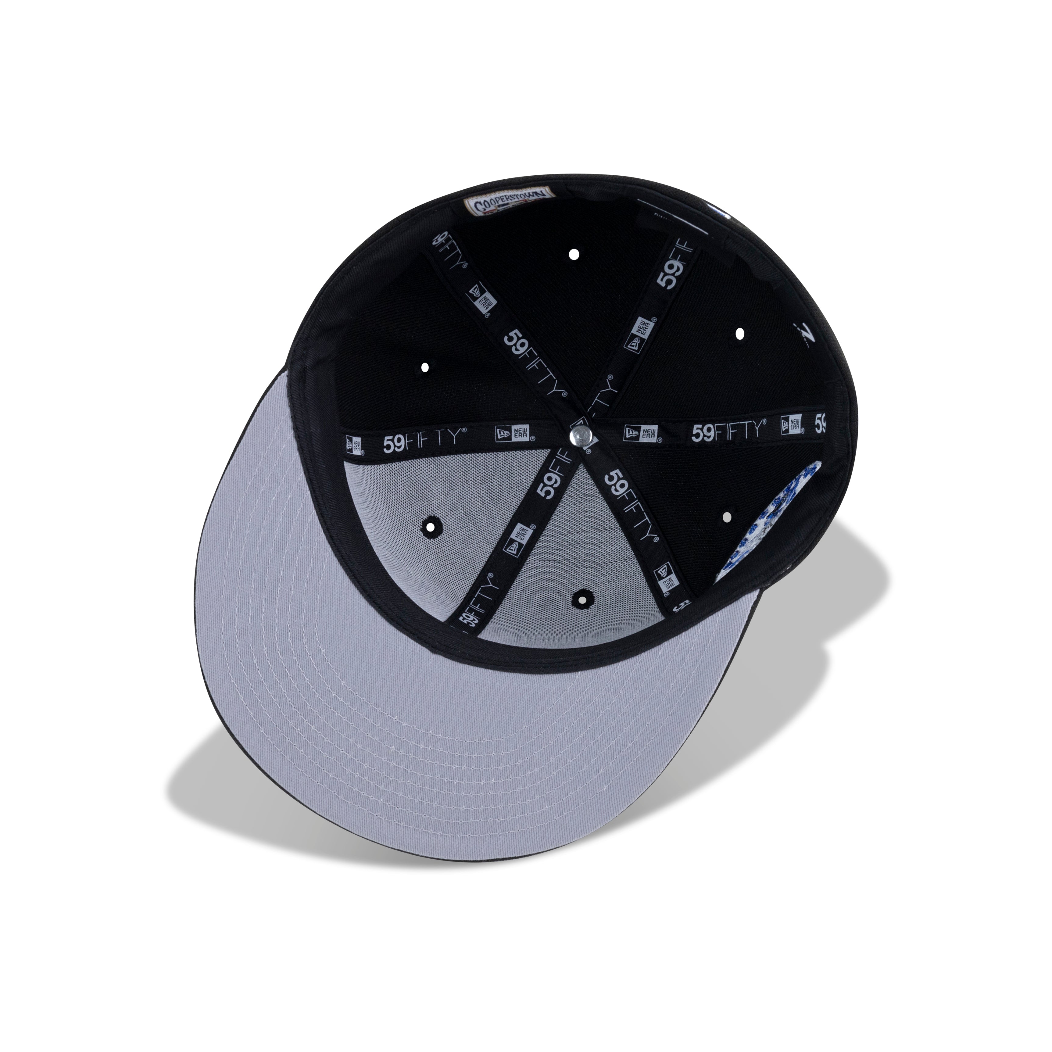 New Era Montreal Expos Fitted Grey Bottom Black Sapphire Metallic Pewter - Undervisor