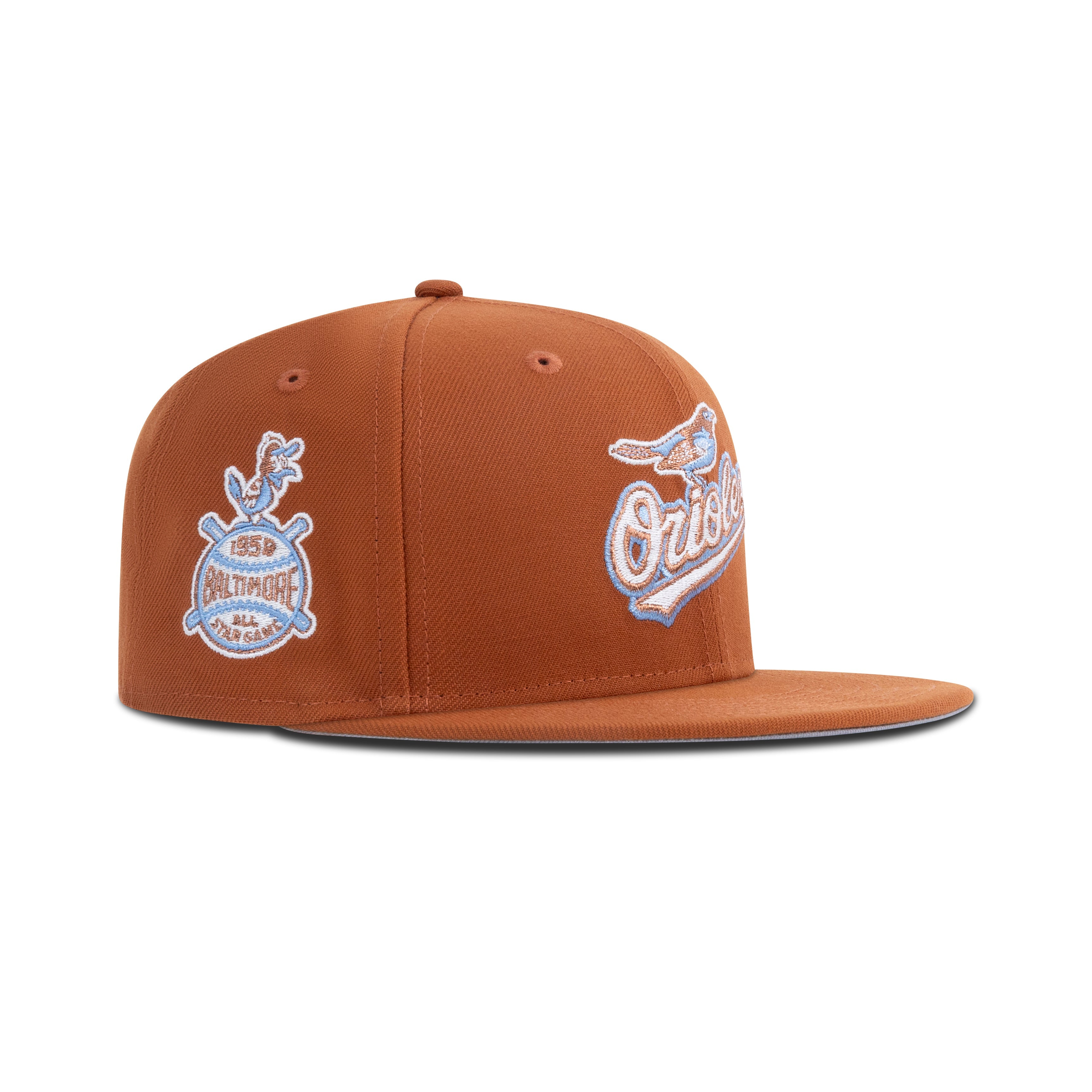 New Era Baltimore Orioles Fitted Grey Bottom Rust Orange Ultra Blue Metallic Copper - Photo 1