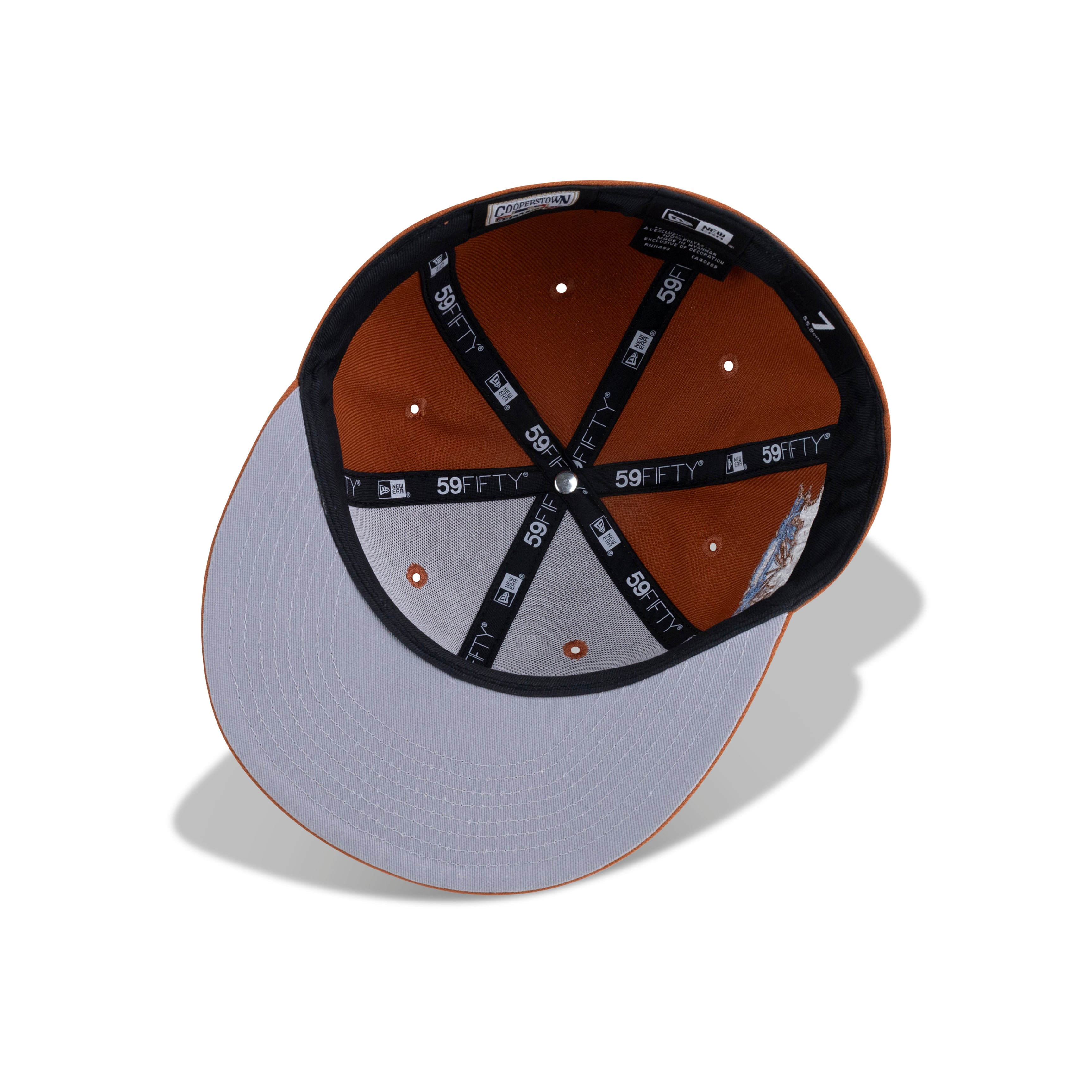 New Era Baltimore Orioles Fitted Grey Bottom Rust Orange Ultra Blue Metallic Copper - Undervisor