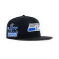 New Era Seattle Seahawks Fitted Grey Bottom Black Sapphire Metallic Pewter - Photo 1