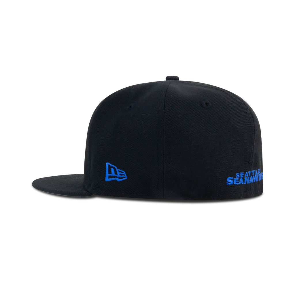 New Era Seattle Seahawks Fitted Grey Bottom Black Sapphire Metallic Pewter - Photo 2