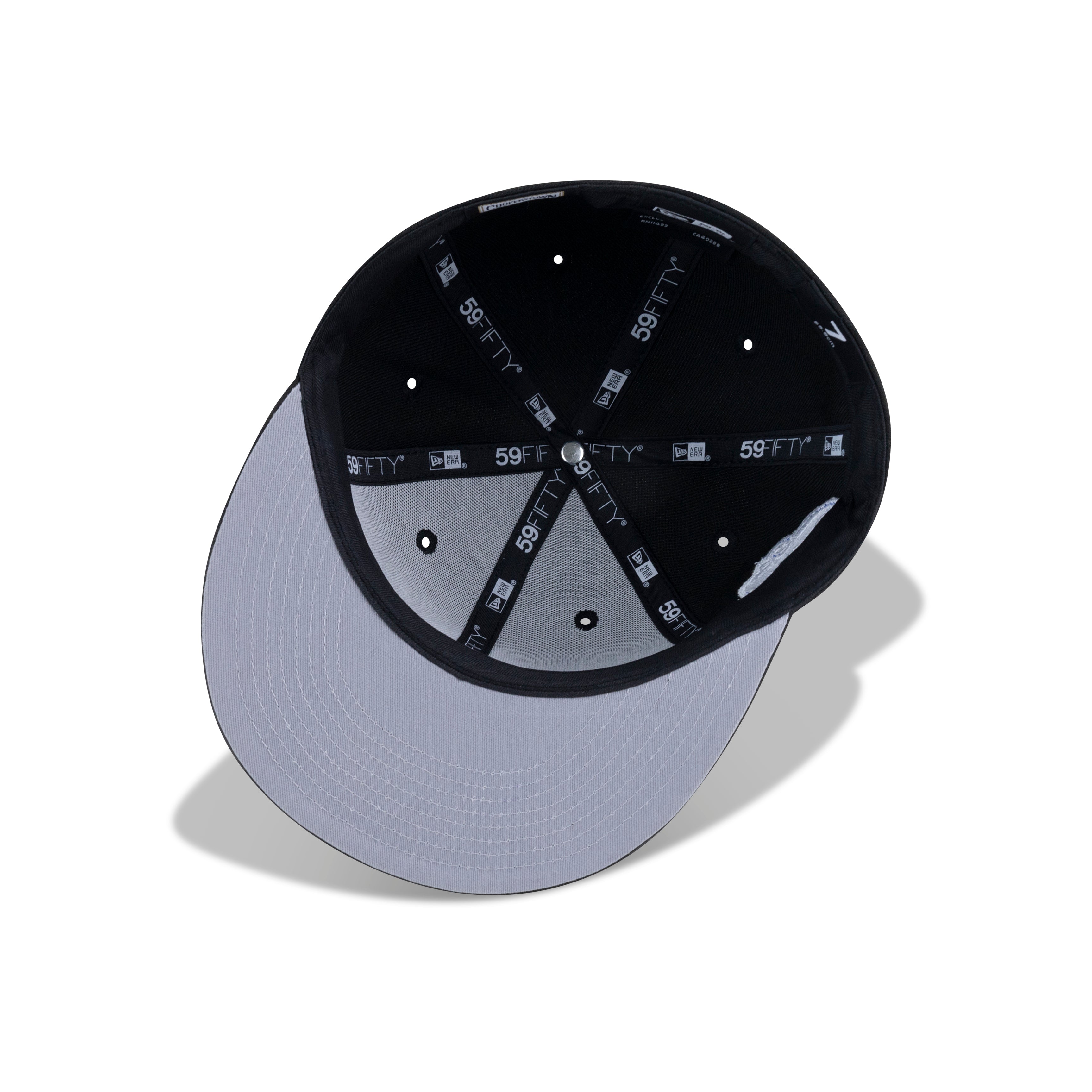 New Era New York Yankees Fitted Grey Bottom Black Sapphire Metallic Pewter - Undervisor