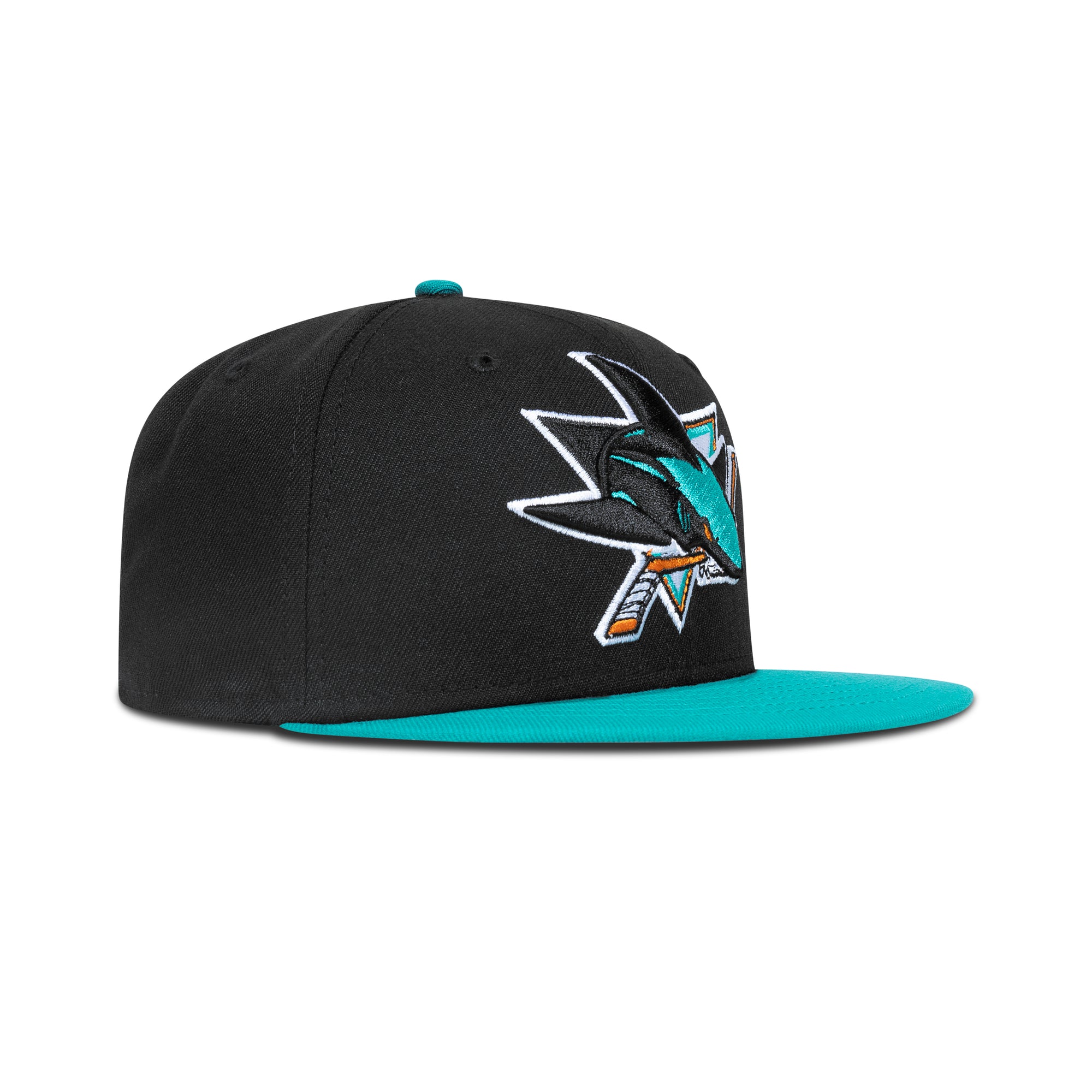 New Era San Jose Sharks Fitted Grey Bottom "Black Aqua"