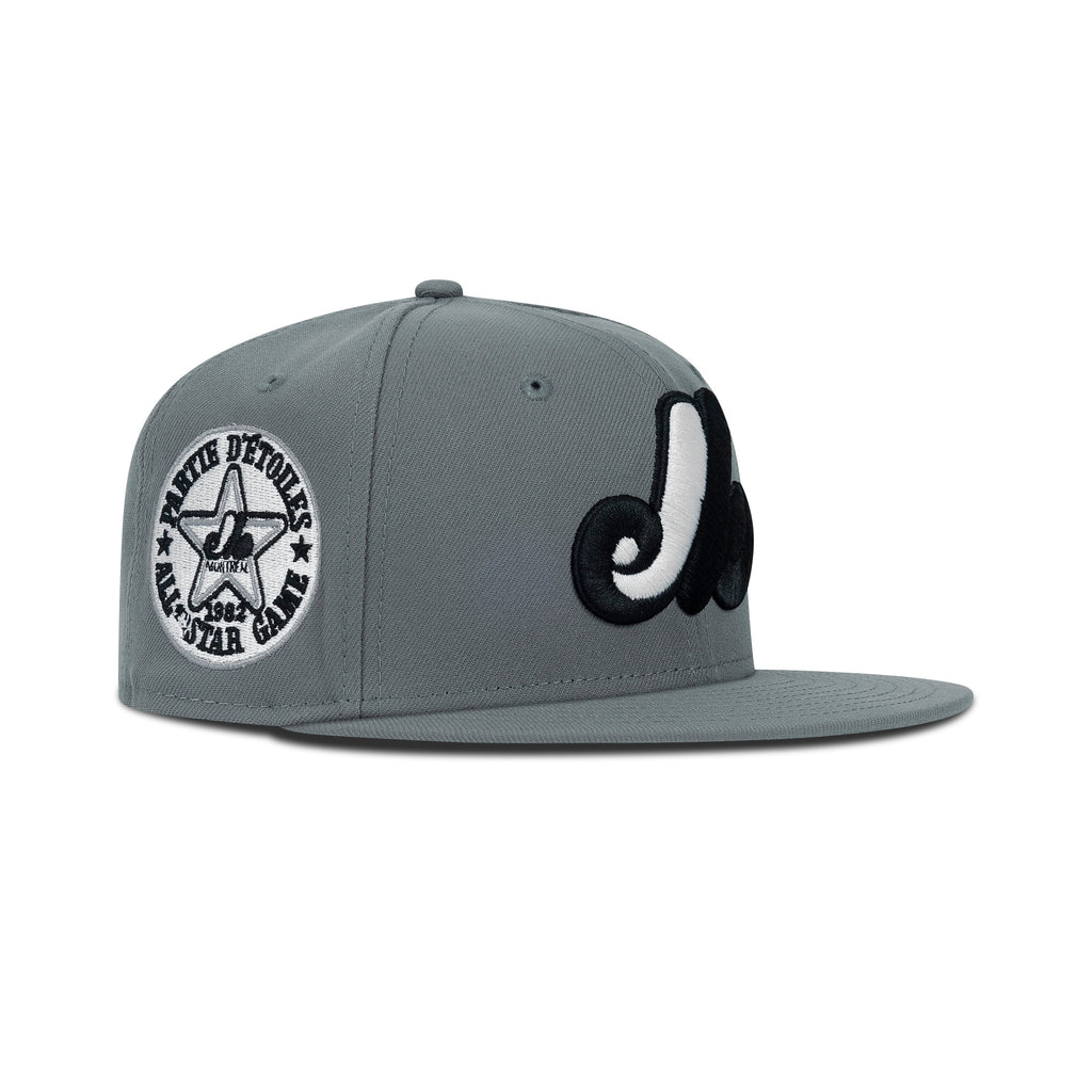 New Era Montreal Expos Fitted Grey Bottom "Grey Black White" (1982 All Star Game Embroidery)