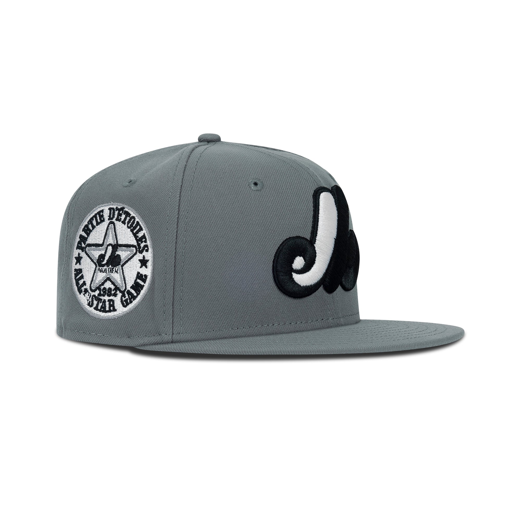 New Era Montreal Expos Fitted Grey Bottom "Grey Black White" (1982 All Star Game Embroidery)