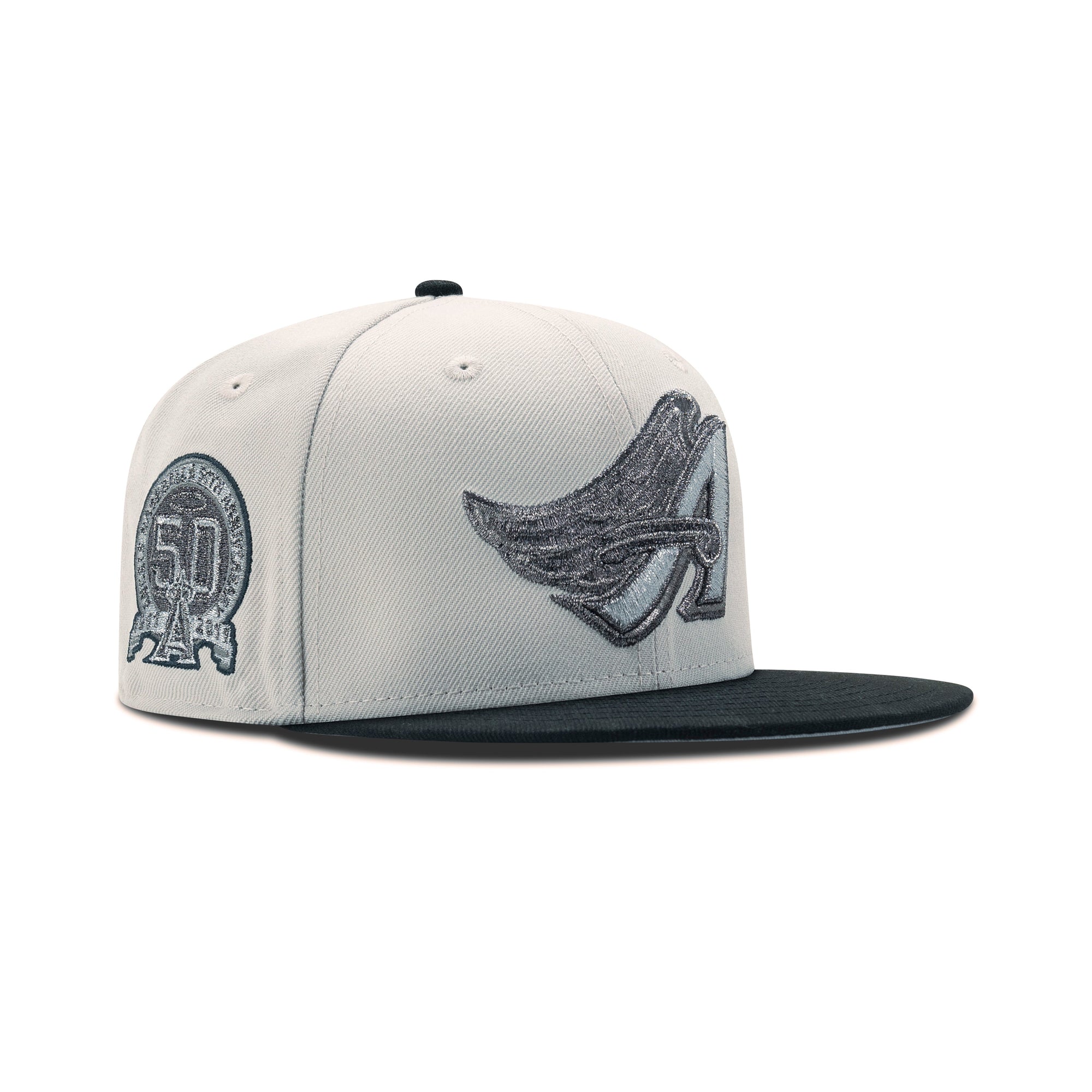 New Era L.A. Anaheim Angels Fitted Grey Bottom "Stone Silver Black"
