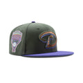 New Era Arizona Diamondbacks Fitted Grey Bottom "Olive Purple" (1998 Inaugural Season Embroidery)