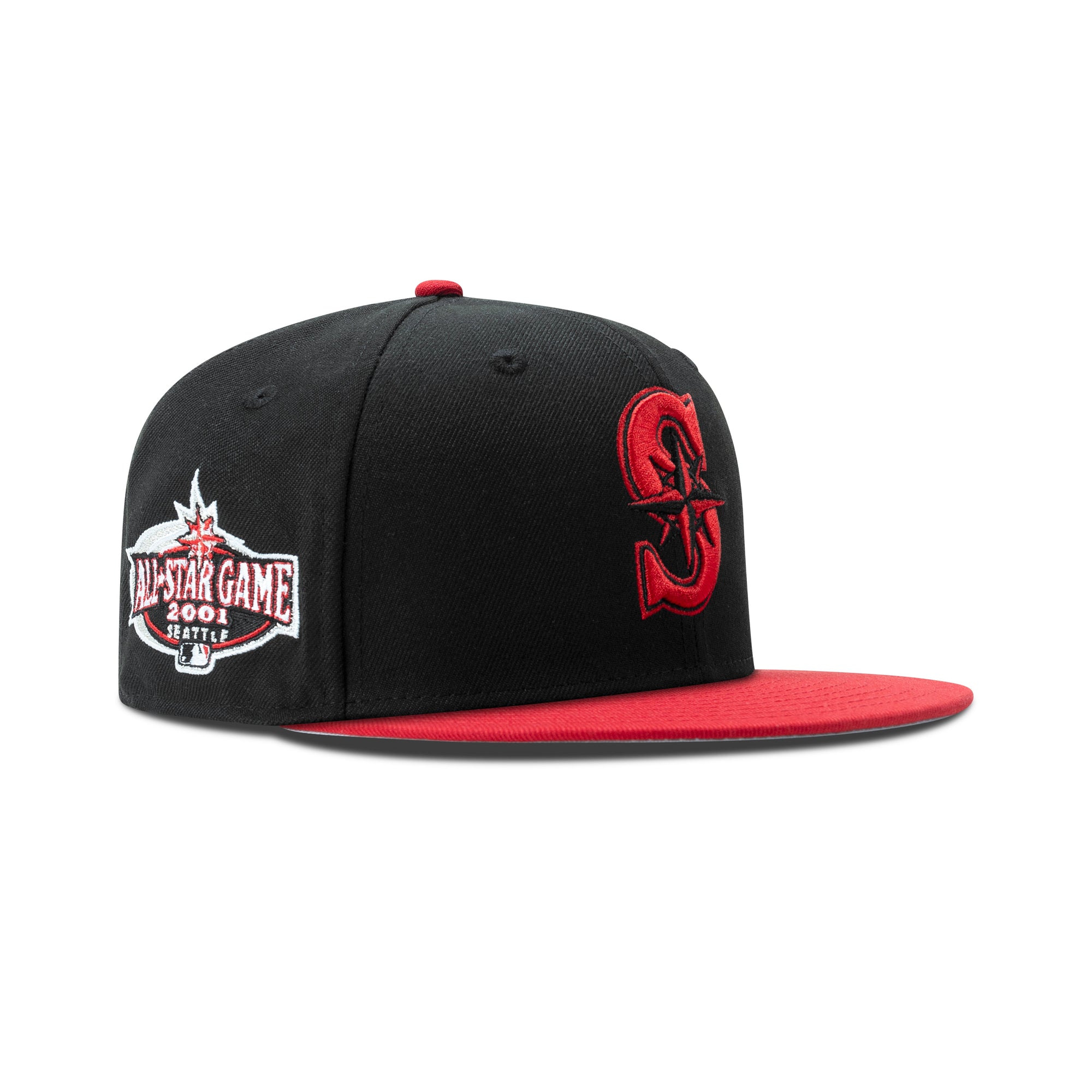 New Era Seattle Mariners Fitted Grey Bottom "Black Scarlet Red"