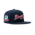 New Era Atlanta Braves Fitted Grey Bottom "Navy Red"