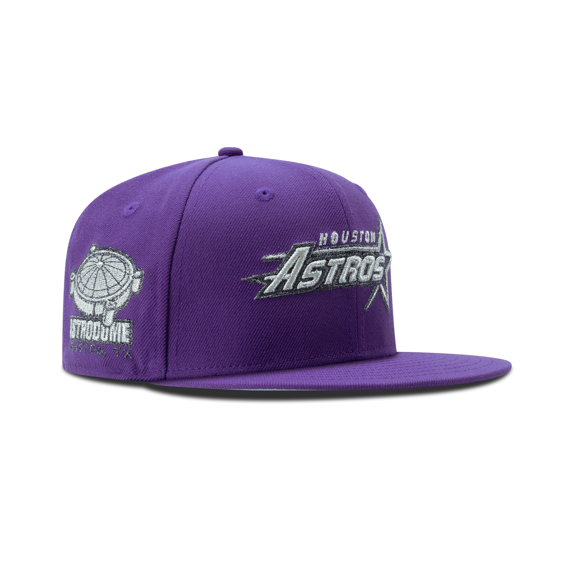 New Era Houston Astros Fitted Grey Bottom "Purple Silver"