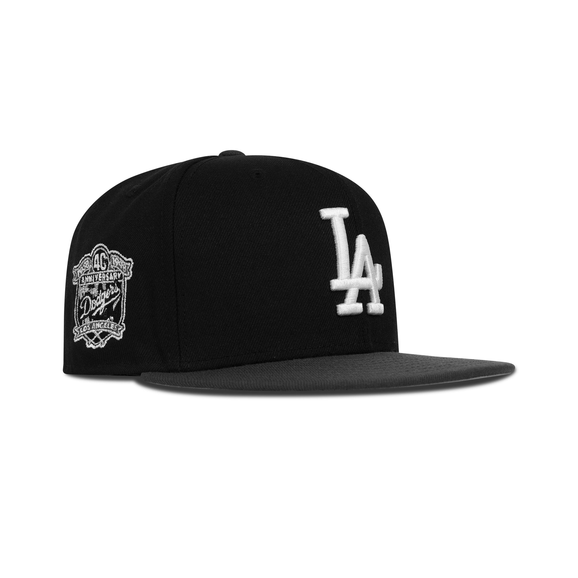 New Era Los Angeles Dodgers Fitted Grey Bottom "Black White Dark Grey" (40th Anniversary Embroidery)