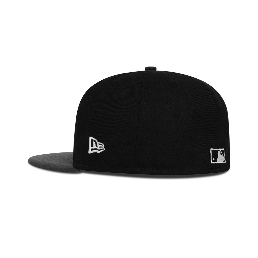 New Era L.A. Anaheim Angels Upside Down Logo Fitted Grey Bottom "Black White Grey" (50th Anniversary Embroidery)