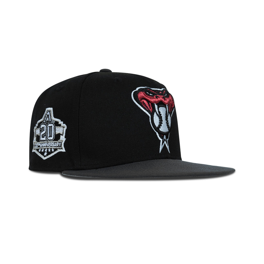 New Era Arizona Diamondbacks Fitted Grey Bottom "Black Metallic Red Grey" (20th Anniversary Embroidery)
