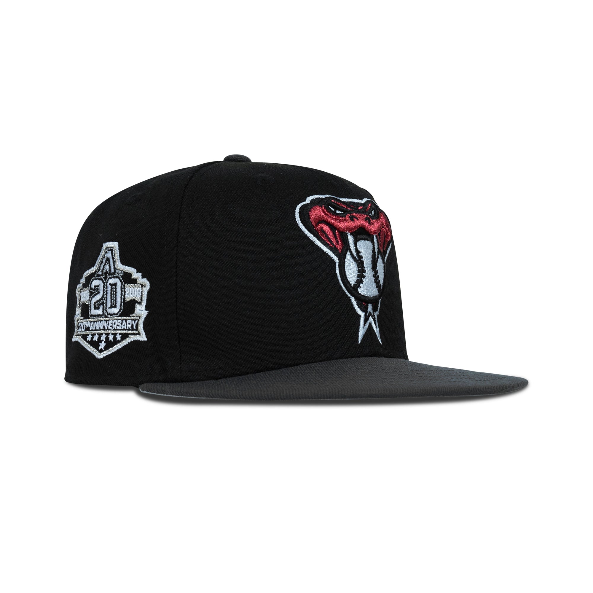 New Era Arizona Diamondbacks Fitted Grey Bottom "Black Metallic Red Grey" (20th Anniversary Embroidery)