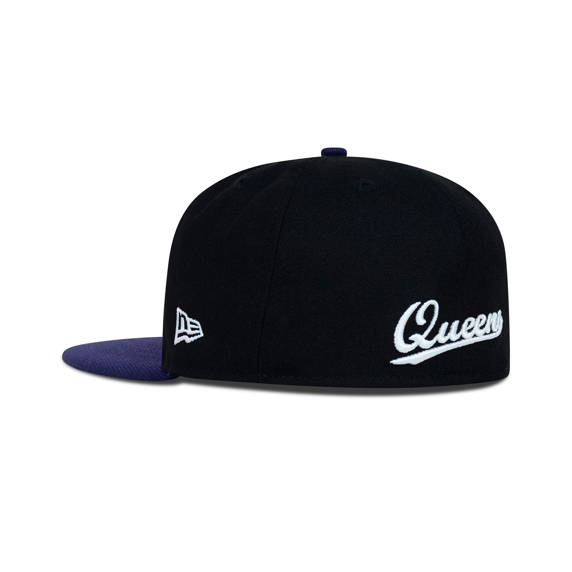 New Era Queens NY Fitted Grey Bottom "Black White Purple"