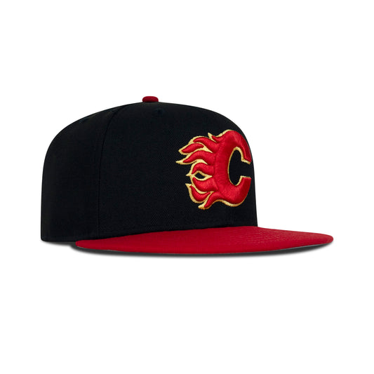 New Era Calgary Flames Fitted Grey Bottom "Black Red Yellow"